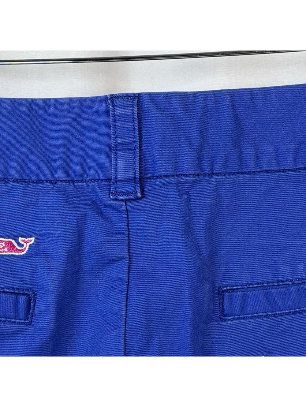 Vineyard Vines Women's Size 8 Blue Embroidered Whale Chino Mini Skirt w/ Pockets - Picture 4 of 9